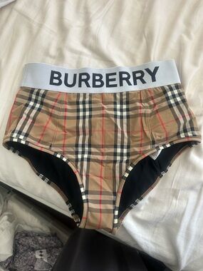 Burberry Black Logo Elastic Waist Briefs